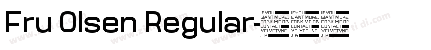 Fru Olsen Regular字体转换